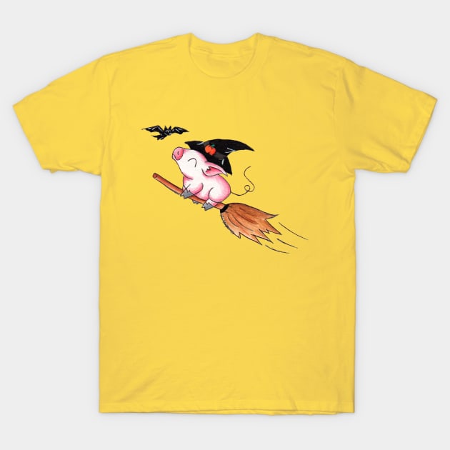 Pigs Fly in Salem T-Shirt by KristenOKeefeArt